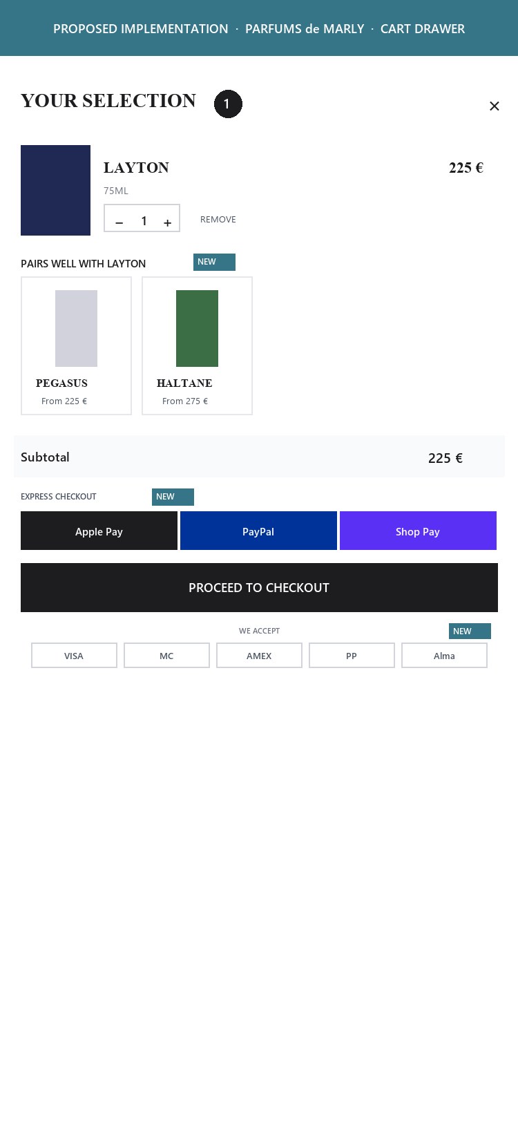 PROPOSED - Express checkout + payment trust icons