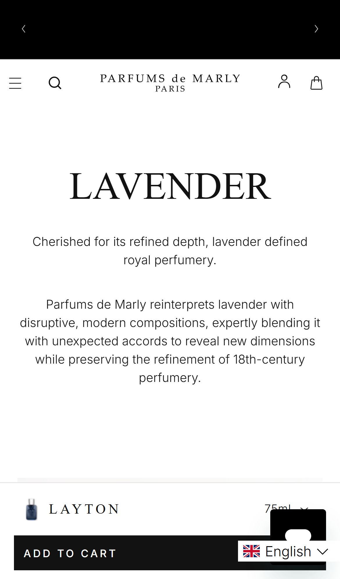 Parfums de Marly — Mobile PDP