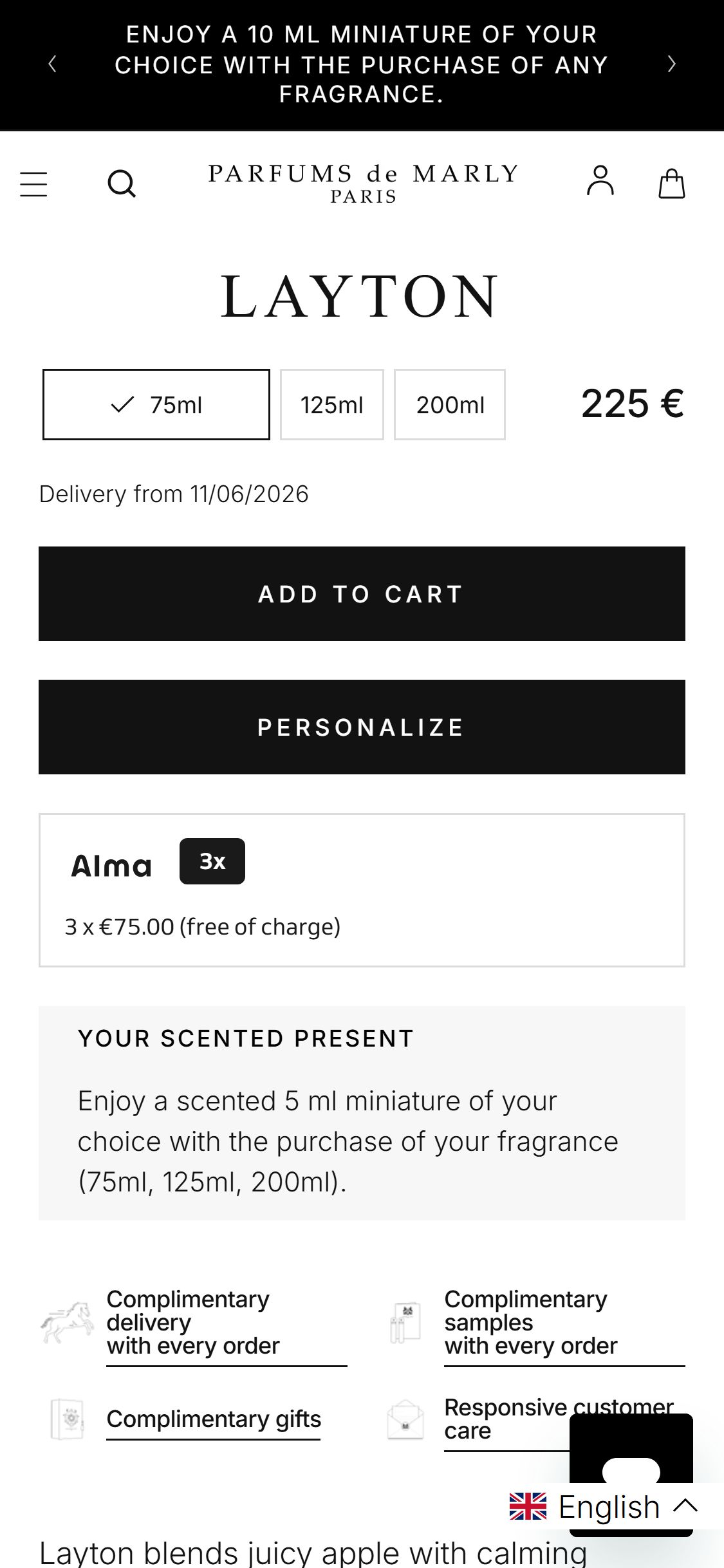 Parfums de Marly — Layton variant selector